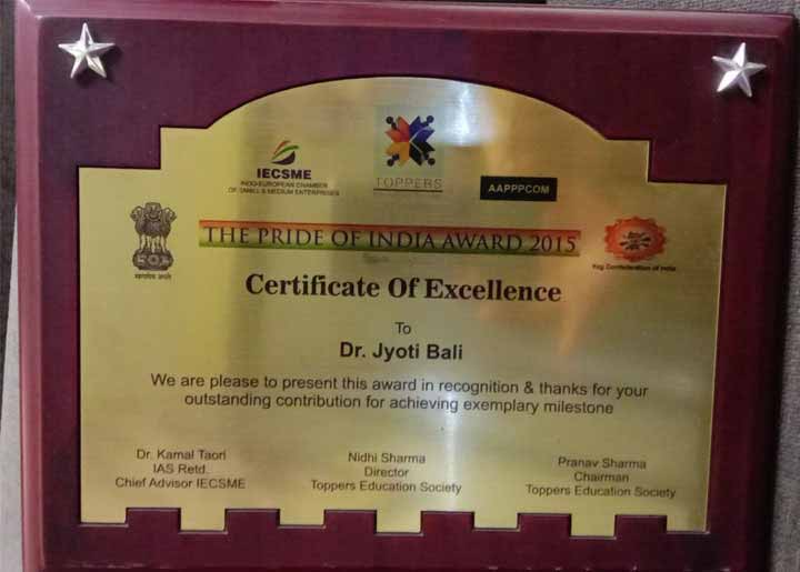 The Pride of India Award 2015